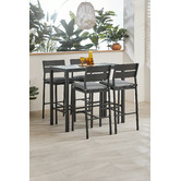 Temple &amp; Webster 4 Seater Kos Aluminium Outdoor Bar Table Set