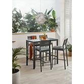 Temple &amp; Webster 4 Seater Kos Aluminium Outdoor Bar Table Set