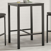 Temple &amp; Webster Charcoal Kos Square Aluminium Outdoor Bar Table