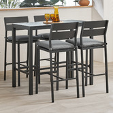 Temple &amp; Webster 4 Seater Kos Aluminium Outdoor Bar Table Set