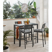 Temple &amp; Webster 2 Seater Kos Aluminium Outdoor Bar Table Set