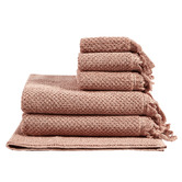 Temple &amp; Webster 6 Piece Hand-Knotted Cotton Towel Set