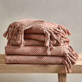 Temple &amp; Webster 6 Piece Hand-Knotted Cotton Towel Set