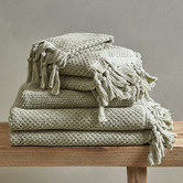 Temple &amp; Webster 6 Piece Hand-Knotted Cotton Towel Set