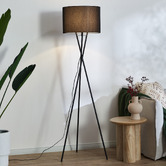 Temple &amp; Webster Bert Steel Tripod Floor Lamp