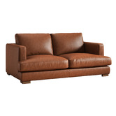 Temple &amp; Webster Haven 2 Seater Genuine Leather Sofa