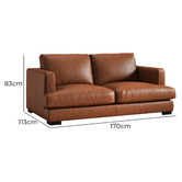 Temple &amp; Webster Haven 2 Seater Genuine Leather Sofa