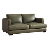 Temple &amp; Webster Haven 2 Seater Genuine Leather Sofa