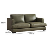Temple &amp; Webster Haven 2 Seater Genuine Leather Sofa