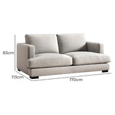 Temple &amp; Webster Haven 2 Seater Upholstered Sofa