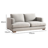 Temple &amp; Webster Haven 2 Seater Upholstered Sofa