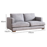 Temple &amp; Webster Haven 2 Seater Upholstered Sofa