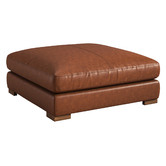 Temple &amp; Webster Haven Genuine Leather Ottoman