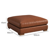 Temple &amp; Webster Haven Genuine Leather Ottoman