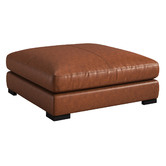 Temple &amp; Webster Haven Genuine Leather Ottoman