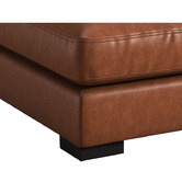 Temple &amp; Webster Haven Genuine Leather Ottoman