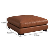 Temple &amp; Webster Haven Genuine Leather Ottoman
