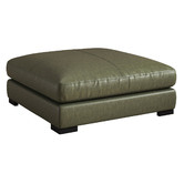 Temple &amp; Webster Haven Genuine Leather Ottoman