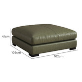 Temple &amp; Webster Haven Genuine Leather Ottoman
