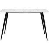 Temple &amp; Webster 4 Seater Blake Dining Table &amp; Sunnie Upholstered Dining Chair Set