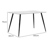 Temple &amp; Webster Blake Faux Marble Dining Table