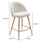 Temple &amp; Webster 64.5cm Charlie Upholstered Barstools