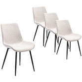 Temple &amp; Webster 4 Seater Blake Dining Table &amp; Sunnie Upholstered Dining Chair Set