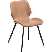 Temple &amp; Webster Tan Soren Faux Leather Dining Chairs