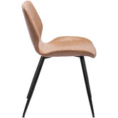 Temple &amp; Webster Tan Soren Faux Leather Dining Chairs