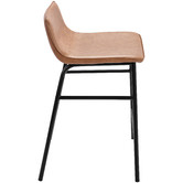 Temple &amp; Webster 64.5cm Tan Ted Faux Leather Barstools