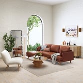 Temple &amp; Webster Axis Round Mango Wood Coffee Table