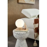 Temple &amp; Webster Mila Sphere Pine Wood Table Lamp