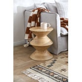 Temple &amp; Webster Axis Round Mango Wood Coffee &amp; Side Table Set