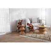 Temple &amp; Webster Axis Round Mango Wood Coffee &amp; Side Table Set