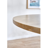 Temple &amp; Webster 120cm Axis Round Solid Mango Wood Dining Table