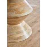 Temple &amp; Webster 120cm Axis Round Solid Mango Wood Dining Table