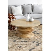 Temple &amp; Webster Axis Round Mango Wood Coffee Table