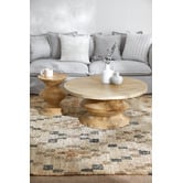 Temple &amp; Webster Axis Round Mango Wood Coffee Table