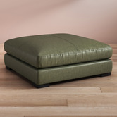 Temple &amp; Webster Haven Genuine Leather Ottoman