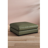Temple &amp; Webster Haven Genuine Leather Ottoman