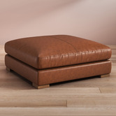 Temple &amp; Webster Haven Genuine Leather Ottoman