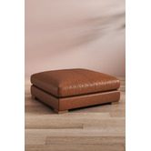 Temple &amp; Webster Haven Genuine Leather Ottoman
