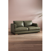 Temple &amp; Webster Haven 2 Seater Genuine Leather Sofa