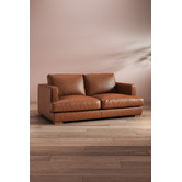 Temple &amp; Webster Haven 2 Seater Genuine Leather Sofa