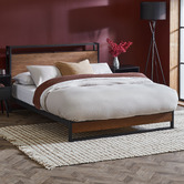 Temple &amp; Webster Natural Venkata King Bed with USB Port