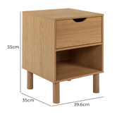 Temple &amp; Webster Samantha 1 Drawer Bedside Table
