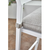 Temple &amp; Webster 74cm White Kos Aluminium Outdoor Slatted Barstools