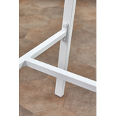 Temple &amp; Webster 74cm White Kos Aluminium Outdoor Slatted Barstools