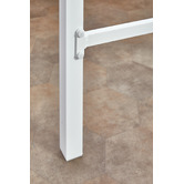 Temple &amp; Webster White Kos Square Aluminium Outdoor Bar Table