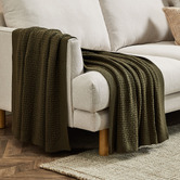 Temple &amp; Webster Hand-Knitted Cotton Single Throw